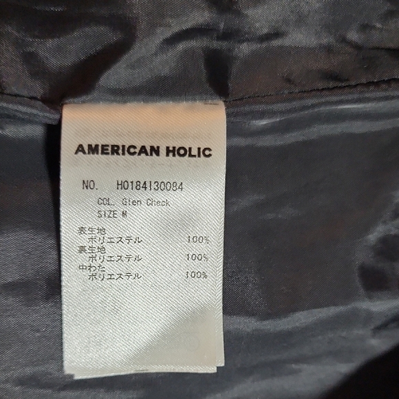 American Holic Women's Puffer Quilted Jacket Full Zip Pockets Size M - Picture 9 of 9